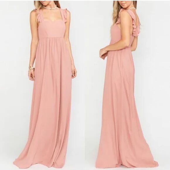 Show Me Your Mumu June Rustic Mauve Crisp Bridesmaids Maxi Dress XL - Picture 2 of 9